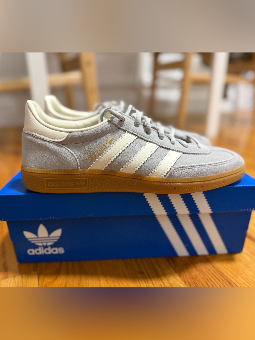 Adidas Originals Handball Spezial Shoes Mens Size 9 Grey Cream Suede IF7086